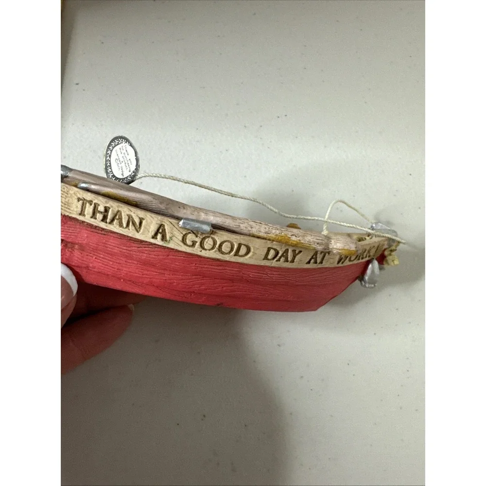 Fish Rowboat Christmas Ornament 